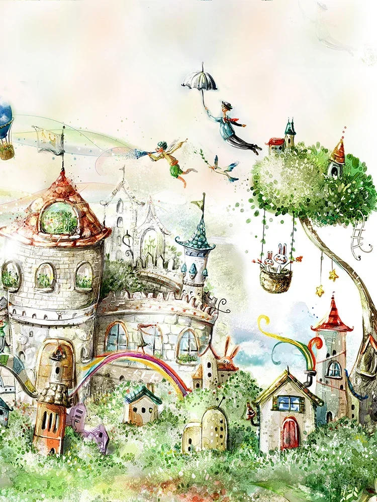 Психоделическая сцена настенный гобелен украшение для дома искусственная