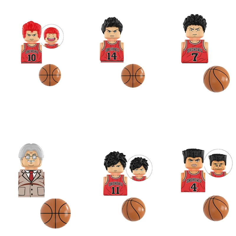 

Bandai KT1060 Series XP459-466 Anime Basketball Master Children's Building Block Toys Basketball Star Assemble Educational Toys