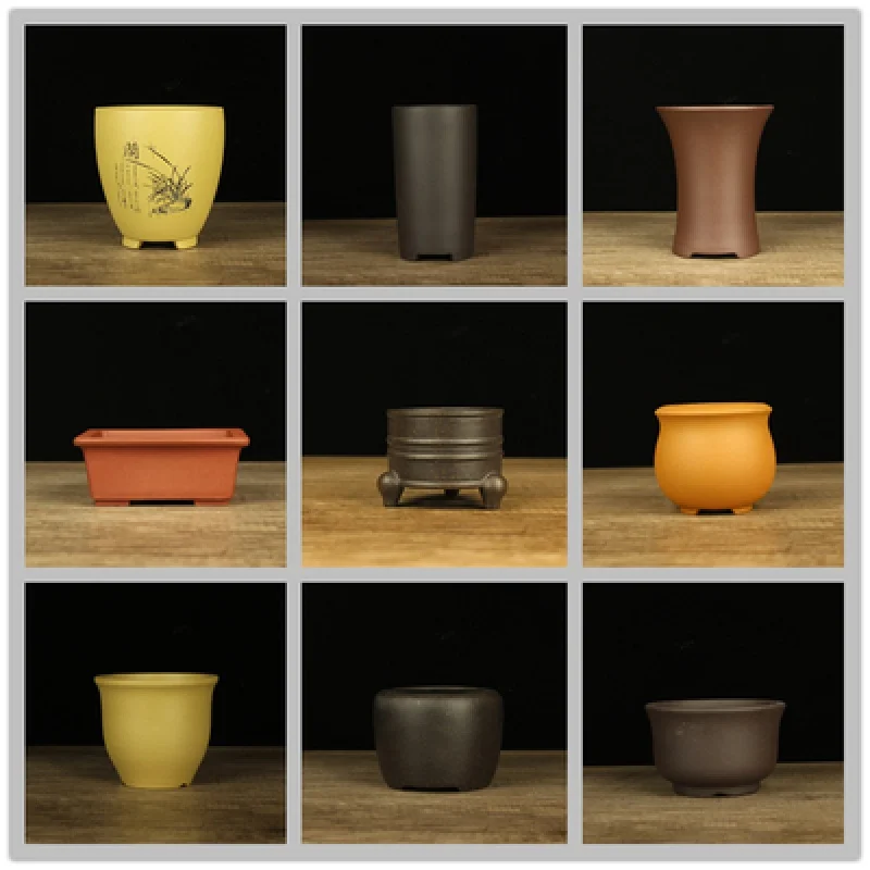 

Exquisite Purple Sand Plant Flowerpot Home Decoration Ornaments