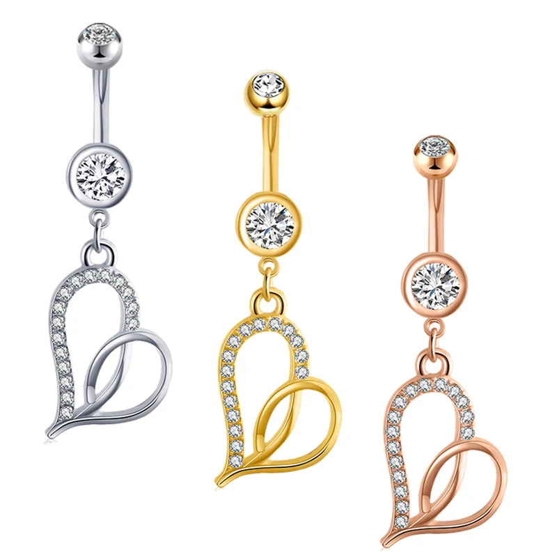 

50 шт., женские кольца для пупка, 14 г