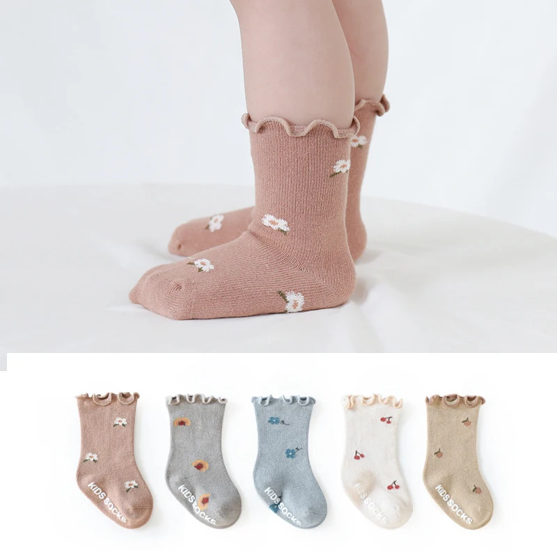 

Toddler Socks Newborn Baby Kids Soft Prewalker Spring Exquisite Cotton Girl Autumn Infant Boy Cute Stringy Selvedge Socks 0-5T
