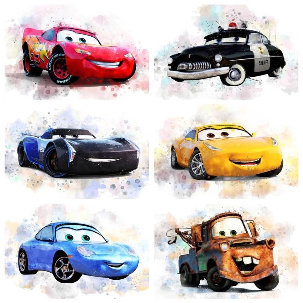 

Disney 5D DIY Diamond Painting Cross Stitch Set Cartoon Racing Story Manual Children's Gifts Bedroom Home Wall Art Decoration