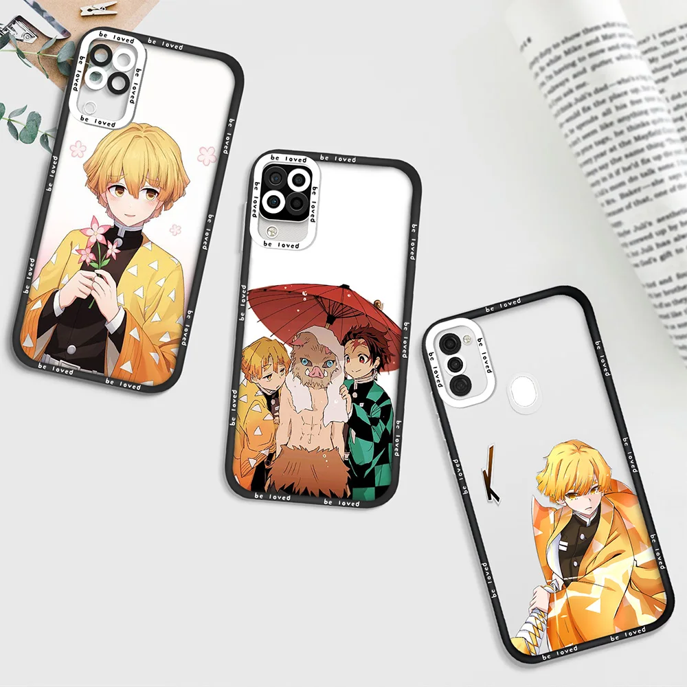 

Anime Demon Slayer Clear Phone Case for Samsung A11 A12 A71 A21S A32 4G A52 A52S A53 5G A72 S22 Plus S22Ultra Shockproof Covers