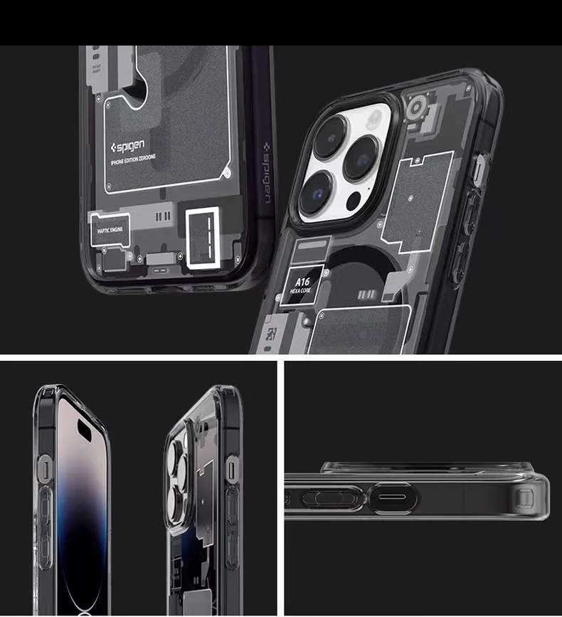 Spigen Ultra Hybrid Zero One (MagFit) Case For Apple iPhone 13 14 12 Pro Max 14 Plus Wireless Charger Case Cover