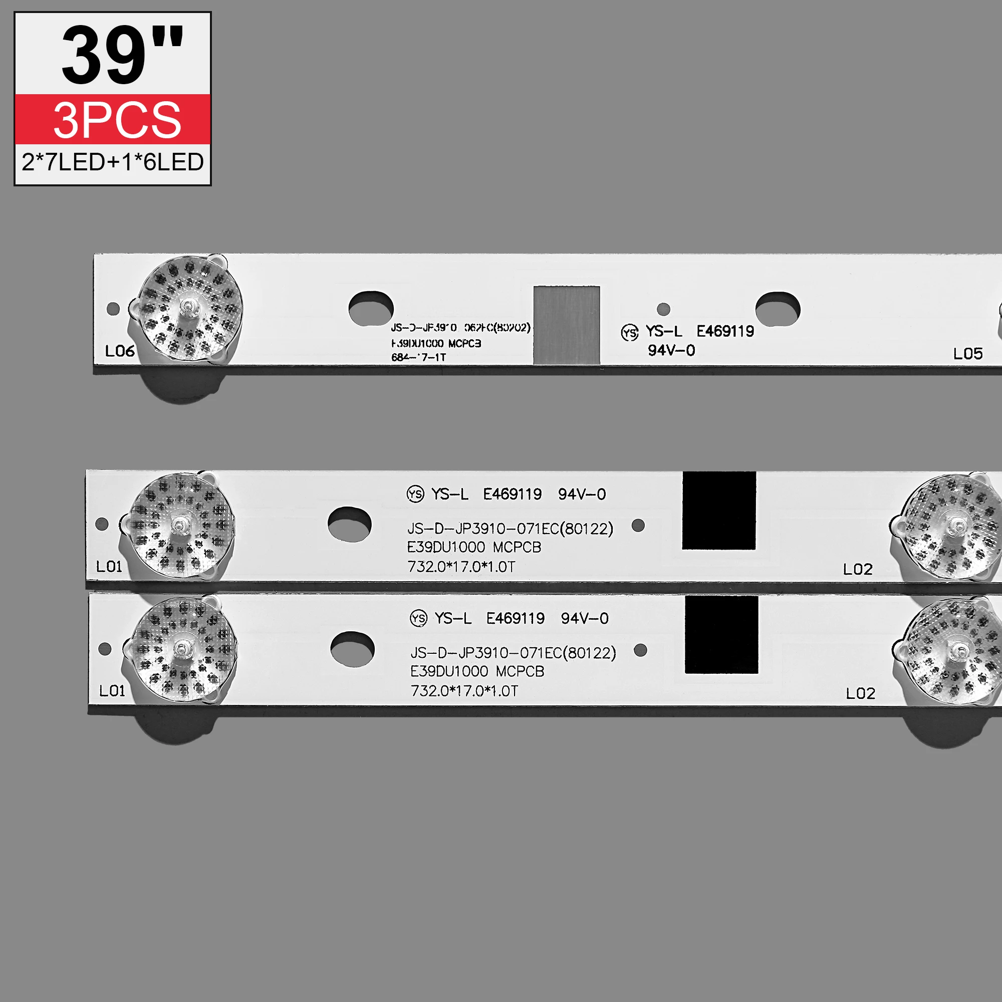 Светодиодная лента для подсветки AKAI 40 TV AK 407S 407TS JS-D-JP3920-061EC E39F2000 JS-D-JP3920-071EC mcpcb akai 401 |