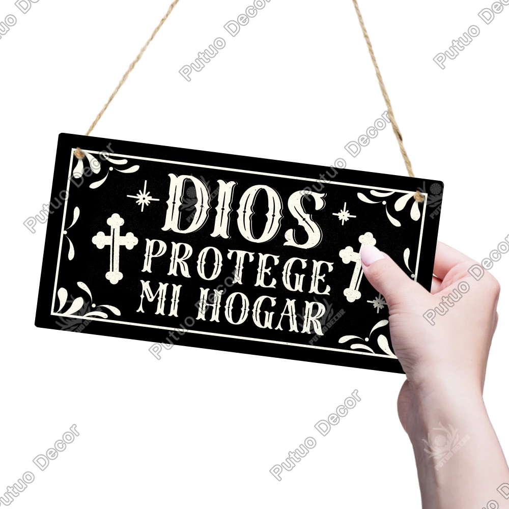 Putuo Decor-испанская деревянная вывеска подвесная табличка настенное искусство