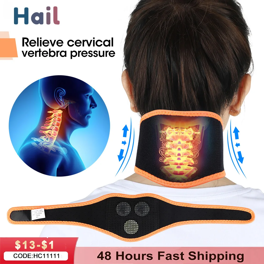 

3pcs Magnetic Self-heating Neck Brace Tourmaline Infrared Therapy Pain Relief Cervical Protection Neck Support Belt Pain Relief