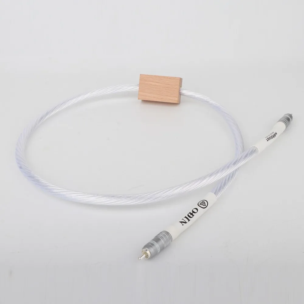 Cable Digital Coaxial de plata pura Odin de alta calidad por pieza, Cable de Audio para fiebre, Cable de señal AES/EBU
