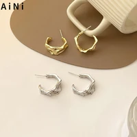 s925 needle personality metal irregular earrings exaggerated popular design geometric earrings hot selling earrings for women
