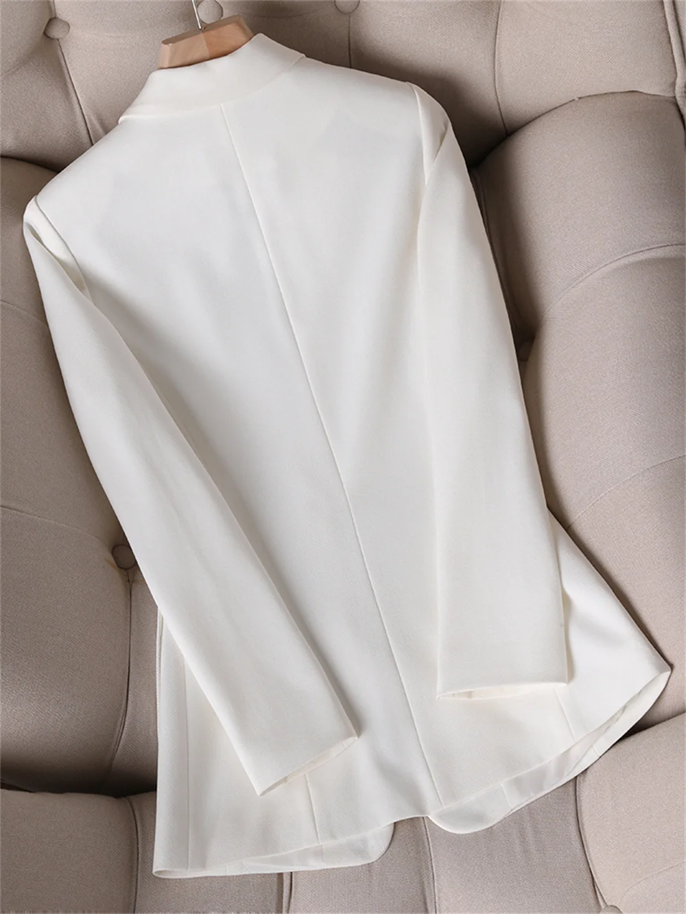 Women Formal Blazer 2023 New in Black White Red Long Sleeve Single Button With Pocket Office Ladies Jacket Business Work Wear