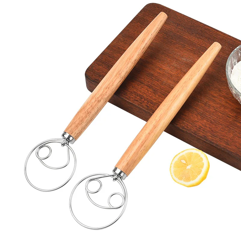 Danish Dough Whisk Stainless Steel Dutch Style Bread Dough H
