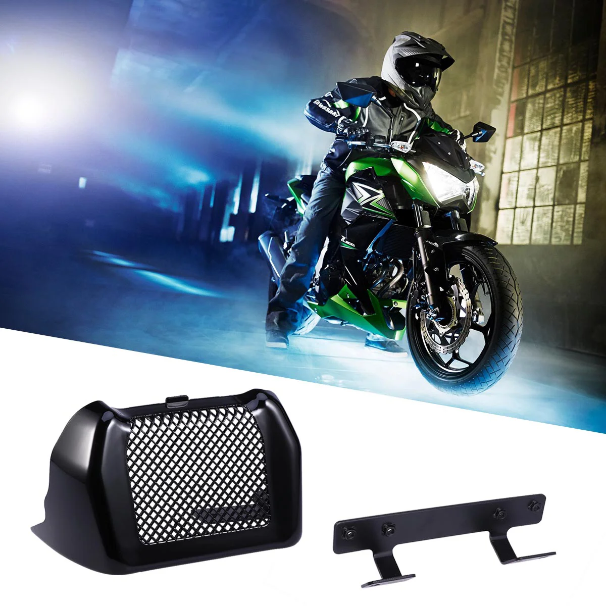 

Glossy Black Oil Cooler Cover With Bracket Road King Street Glide (Black)