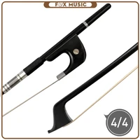 german style 44 upright double bass bow carbon fiber stick genuine white unbleached quality aa mongolian horse hair ebony frog