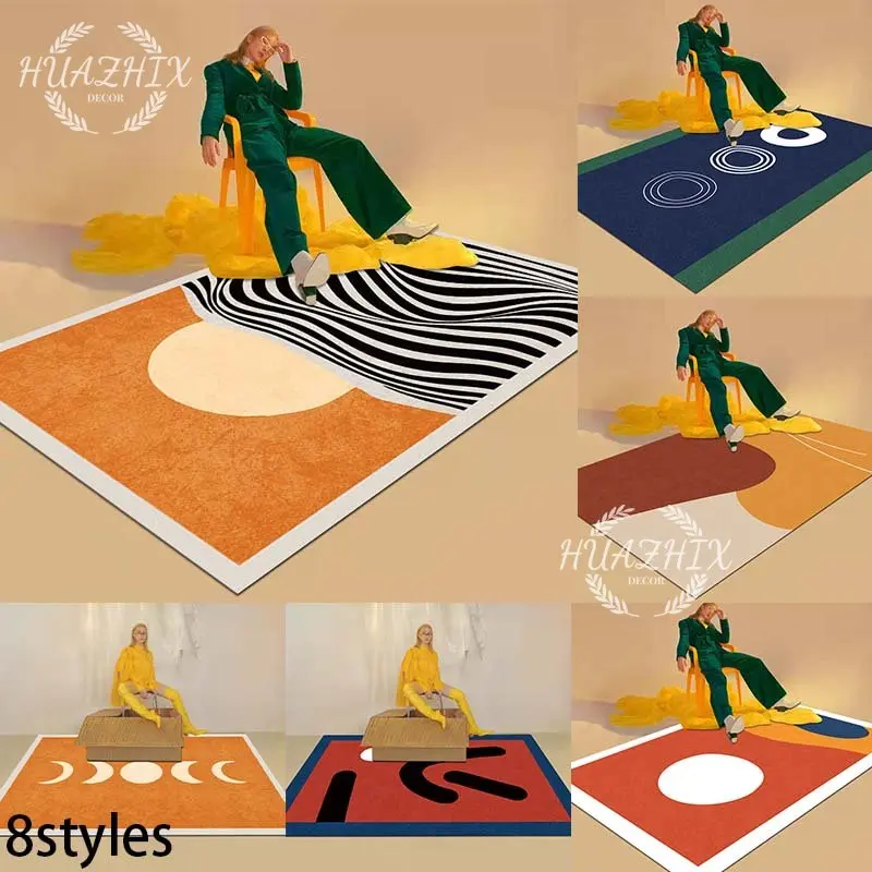 

Nordic Art Abstract Carpet Modern Style Simple Rugs for Living Room Bedroom Corridor Anti-Slip Floor Mat Homestay Lounge Chambre