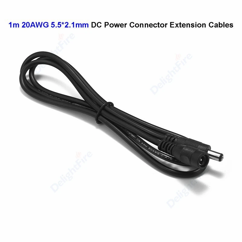 

1M 12V 5.5*2.1mm DC Power Adapter Extension Cable 20AWG Male Female Power Cord Extend Wire Cable For CCTV Camera Router