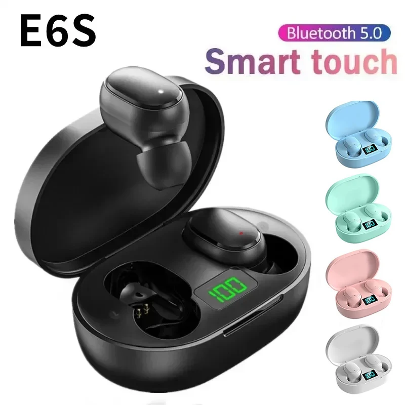 TWS-наушники Air E6S с микрофоном и зарядным футляром