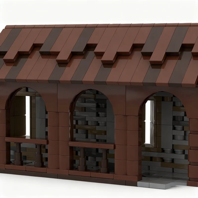 Фото 4236 деталей MOC-конструктор: Модель Замка Хогенгерольдсхек, Стены Замка, Строительные Блоки, Конструктор, Идея для Рождественского Подарка Детям №2