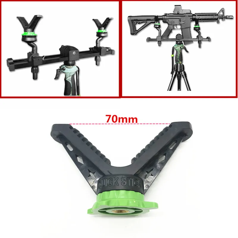 

Universal Camera Tripod Shooting Stick Rack V-Yoke Shooting Gun Rest / Rack Ball Head Adapter