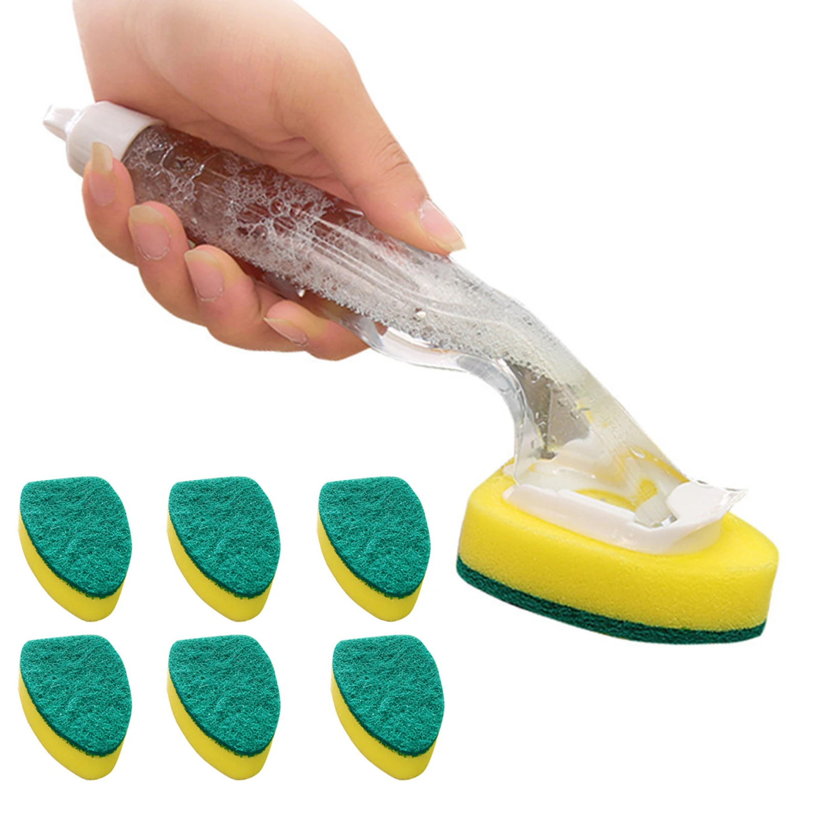 

Сверхпрочная губчатая щетка для посуды, легкая прочная щетка для кухни, посуды, кастрюль, сковородок, очков