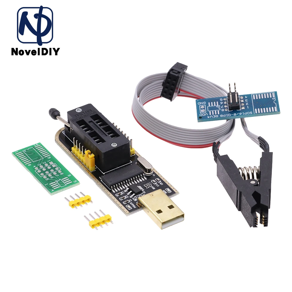 USB-программатор CH341A 24 25 серия EEPROM модуль программатора с флэш-BIOS + зажим SOIC8 SOP8 для