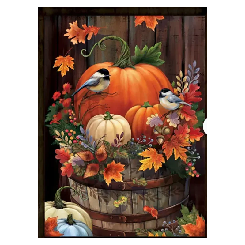 

5D Diamond Painting DIY Sort By Number Pumpkins And Birds Painting Gift Cross Stitch Mosaic Home Decoration