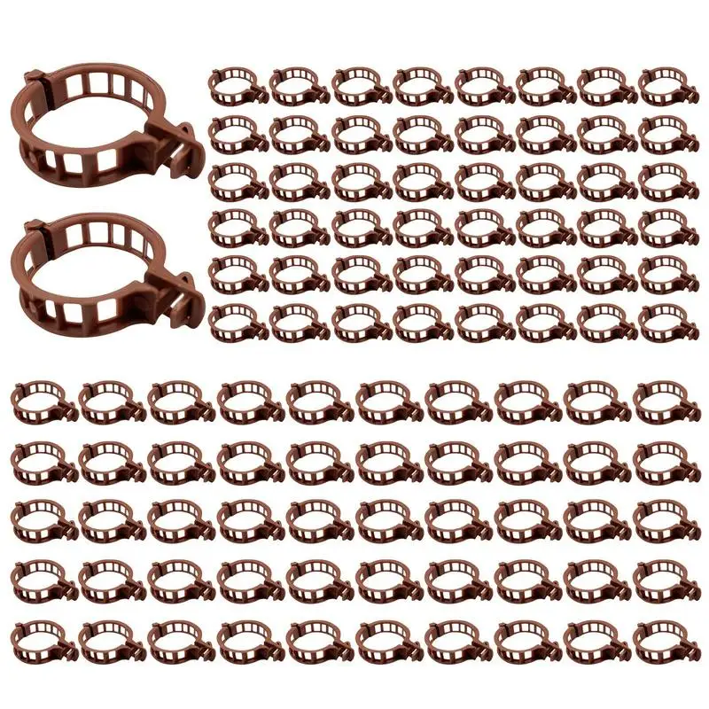 

Зажим садовый пластиковый для поддержки растений, 100 шт.