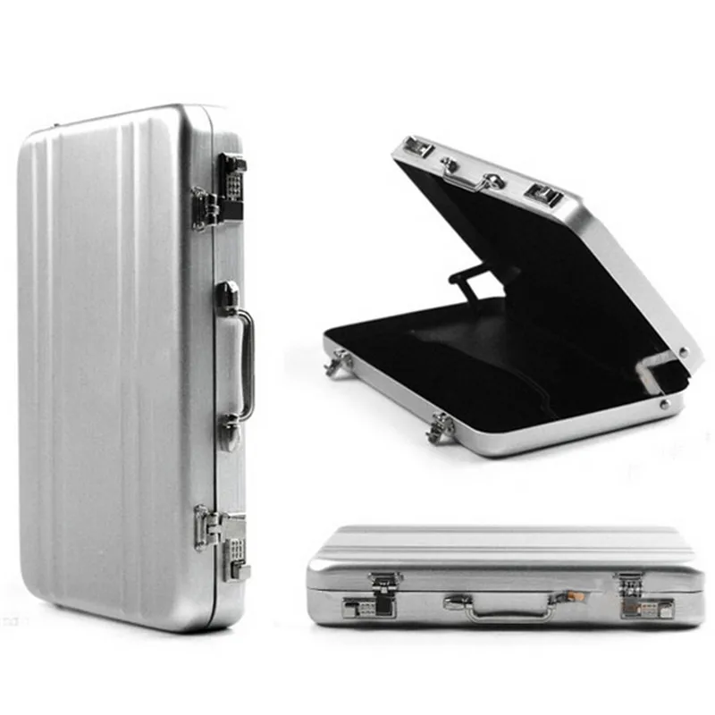 

1PC New Aluminum Storage Box Business ID Credit Card Holder Mini Suitcase Bank Card Box Holder Jewelry Case Organizer Rectangle
