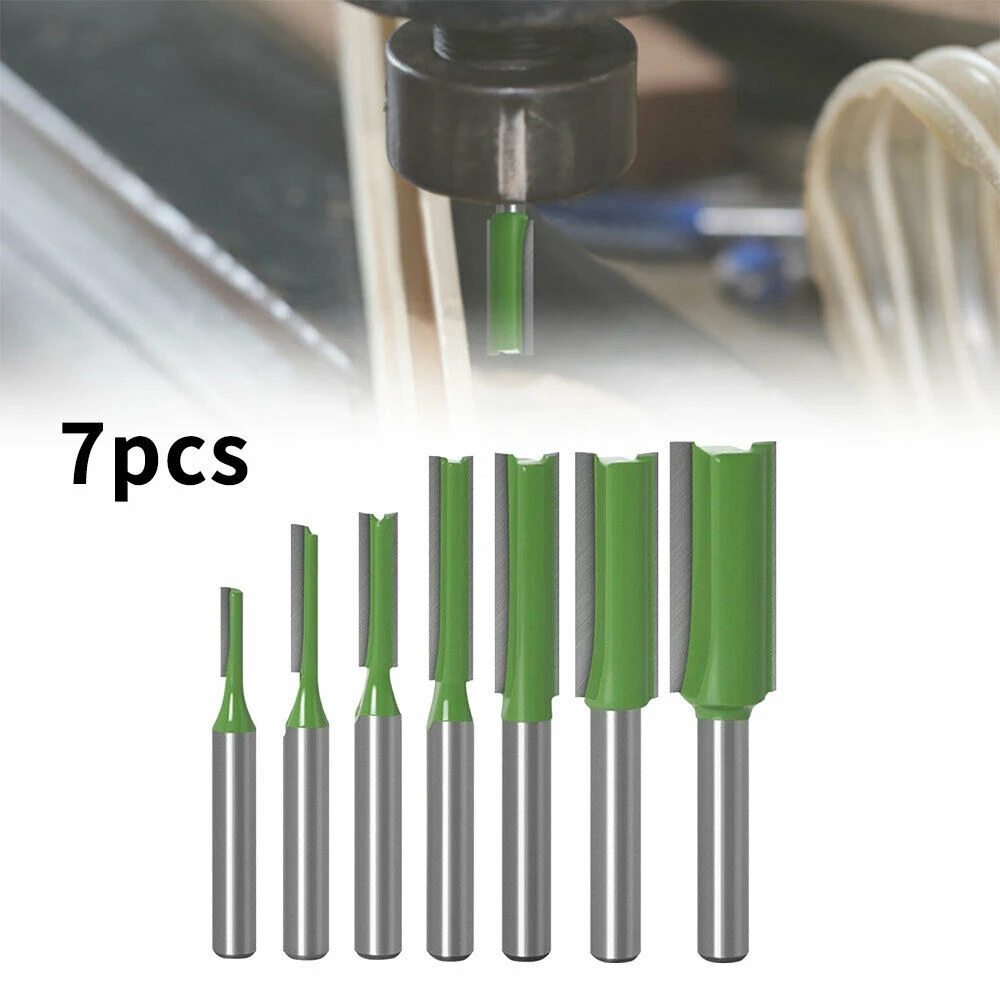 

Хвостовик прямого фрезы, 1/4 дюйма, 6,35 мм, 6 мм, 7 шт.