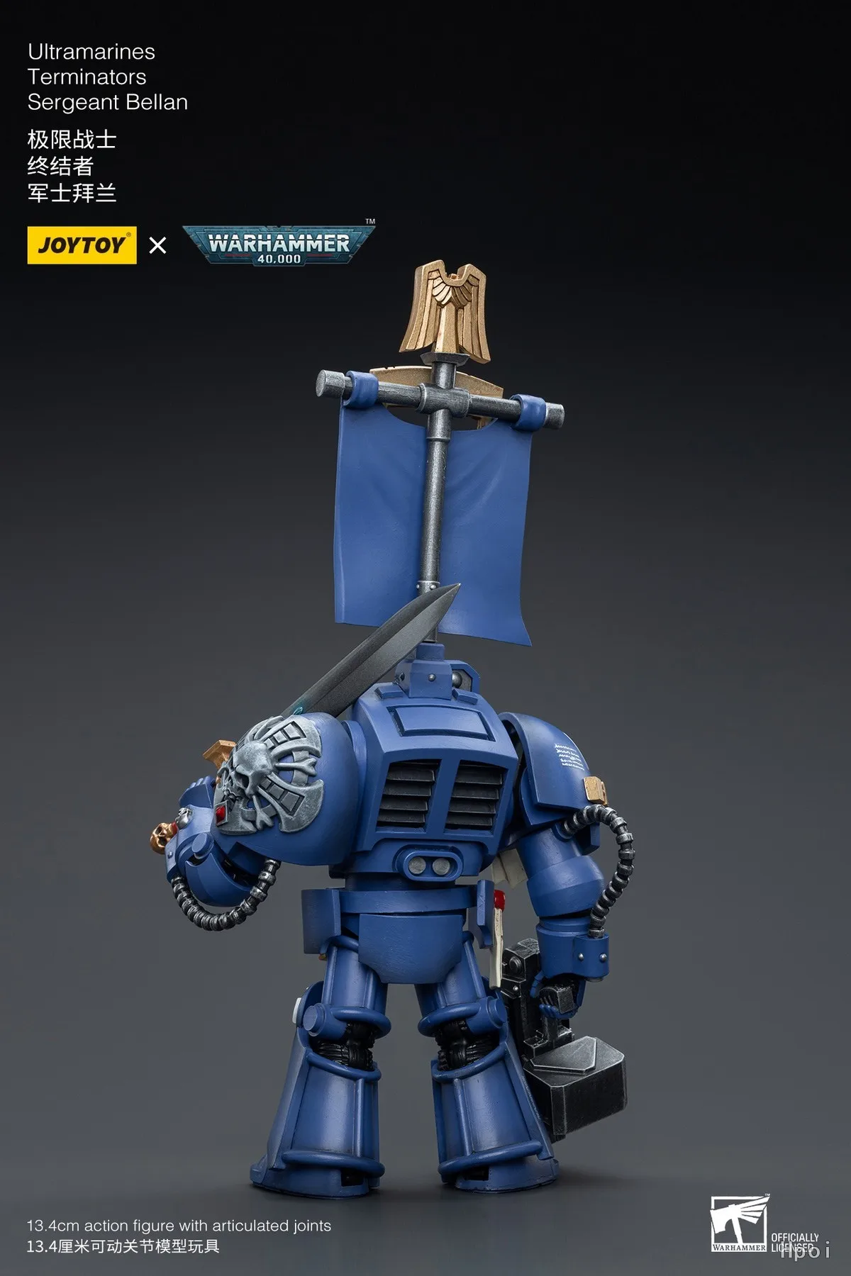 Фото 【UA】JOYTOY Warhammer 40K Масштабные фигурки 1/18 Ультрамаринов Терминаторов Сержант Беллан Модели Игрушки Подарки №1
