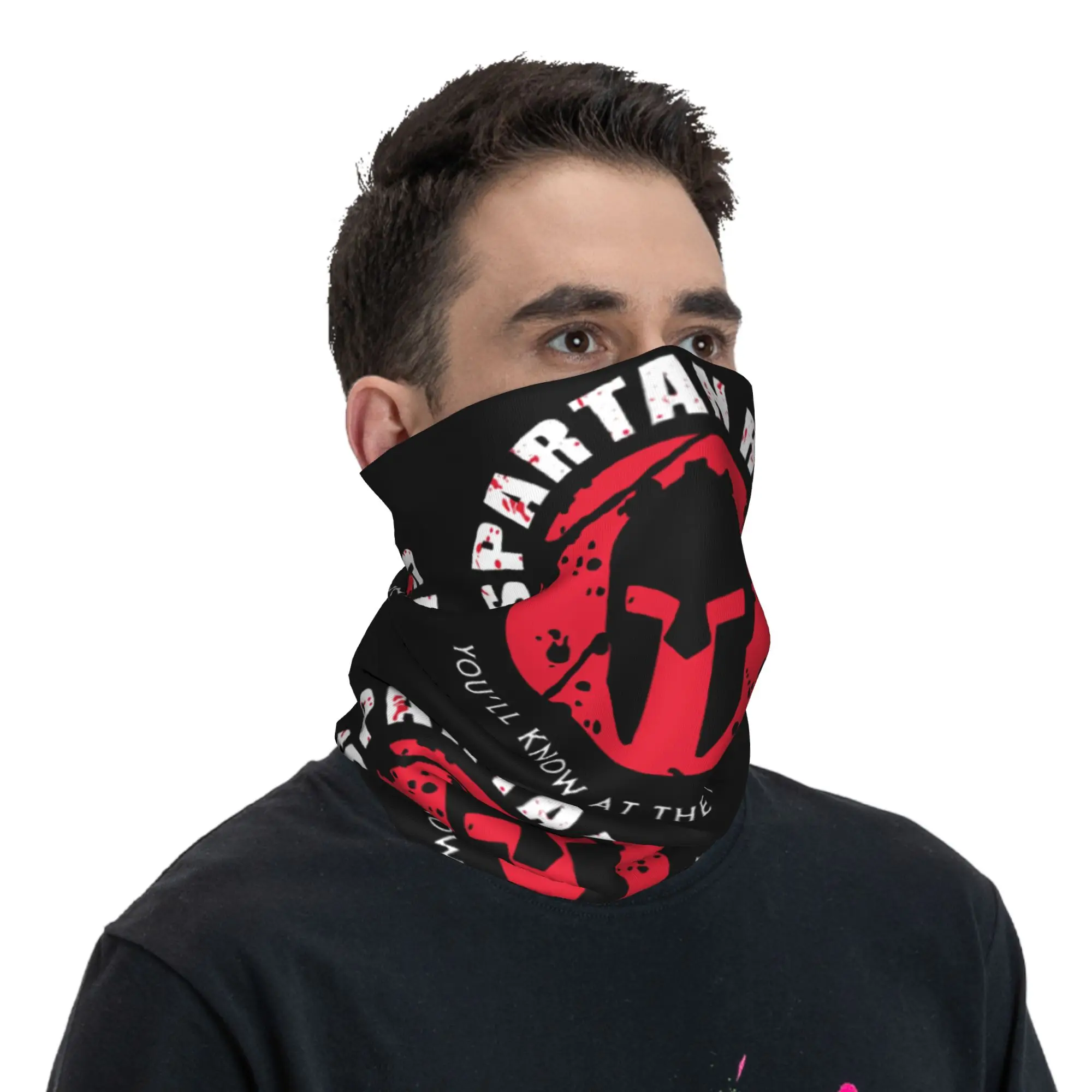 Большая бандана с логотипом Spartan Race, зимний ветрозащитный шарф для шеи, женский шарф для лица, для походов, гетра, повязка на голову. (art.: 3920dd20b197f) - 3920dd20b197f