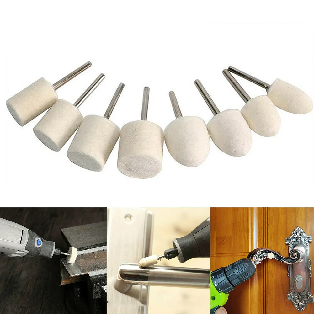 

129pcs Buffing Wheel Kit Polishing Wheel Wool Wheels Rotary Tool Accessory 3mm For Metal Wood Cleaning Felt Polishing Accessorie