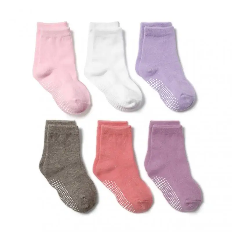 

6 Pairs/lot Children's Boat Socks Soft Sole Socks Four Season For 0-6 Years Old Children Anti-slip Low Cut Floor Socks Wholesale