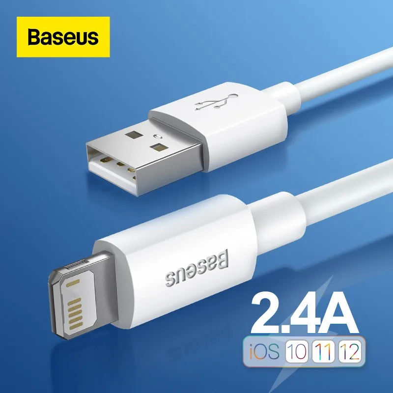 

USB-кабель Baseus для iPhone 7 6 Зарядное устройство USB C кабель QC 3,0 кабель для быстрой зарядки Type-C для Samsung S10 S9 провод для Huawei Xiaomi