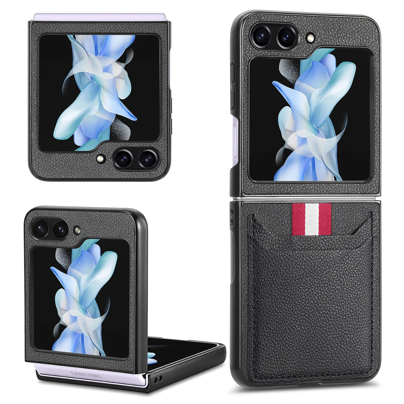 Складной кожаный чехол-бумажник для Samsung Galaxy Z Flip6 флип-чехол телефона 6 дюймов