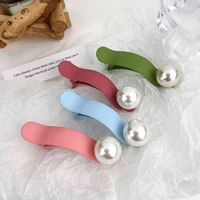 korean new candy color pearl arc hair clips hairpins for women hair accessories wholesale