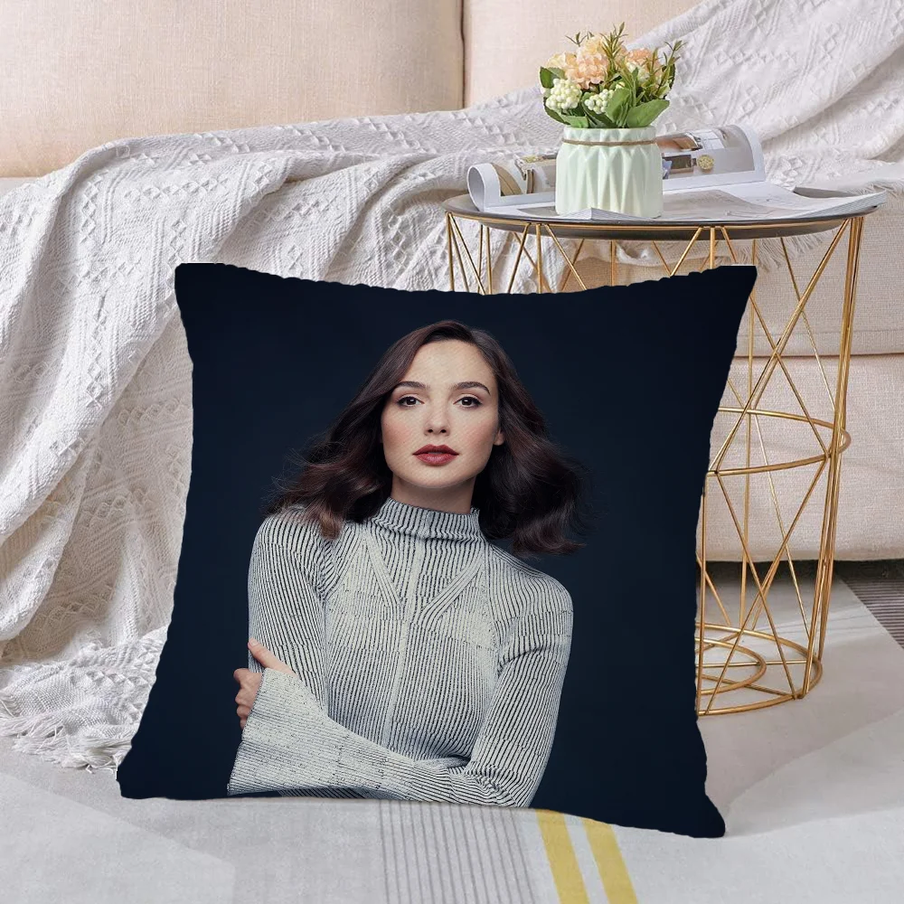 Чехол Для Подушки С Принтом Gal Gadot 50x50 См Декоративная Квадратная Наволочка Из