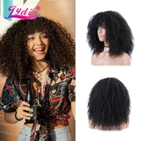 lydia afro kinky curly middle synthetic pure natural black women wigs kanekalon hightemperature glueless daily 18inch wig