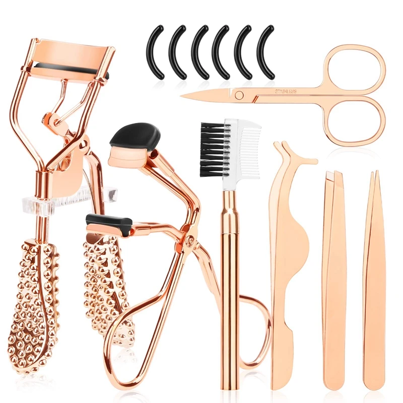 

Eyelash Curler Makeup Kit, Mini Eyelash Curler Set, Eyelash Extension Tweezers, Eyelash and Eyebrow Brush Comb