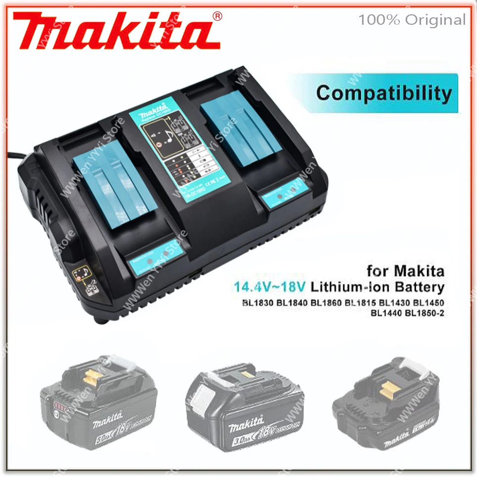 Makita Оригинальное 14 4 в 18 4A горячее двойное зарядное устройство зарядный ток BL1830