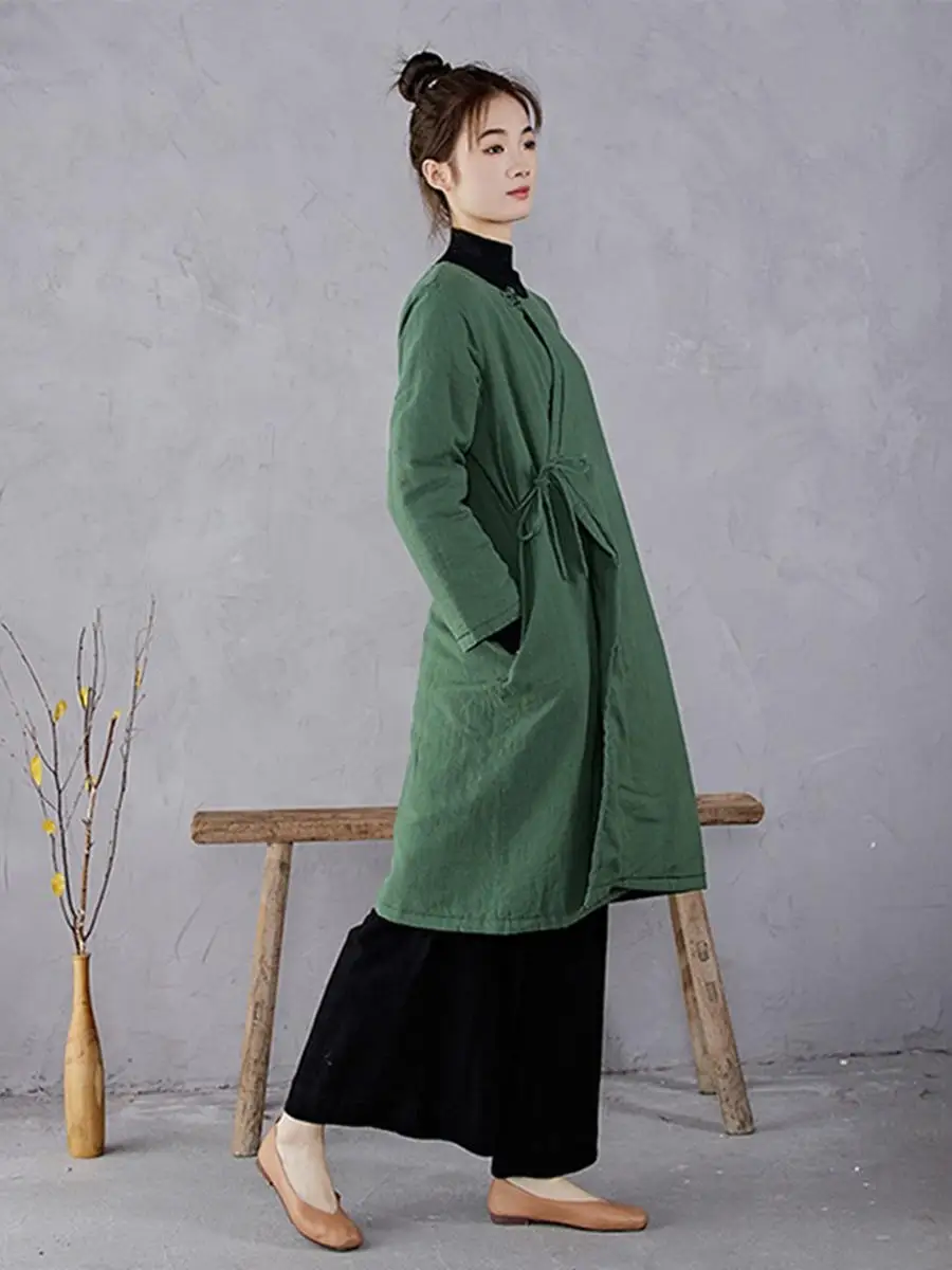 Guyunduo Пальто с хлопковой подкладкой Куртка-пуховик Тренч Длинное пальто Han Dynas