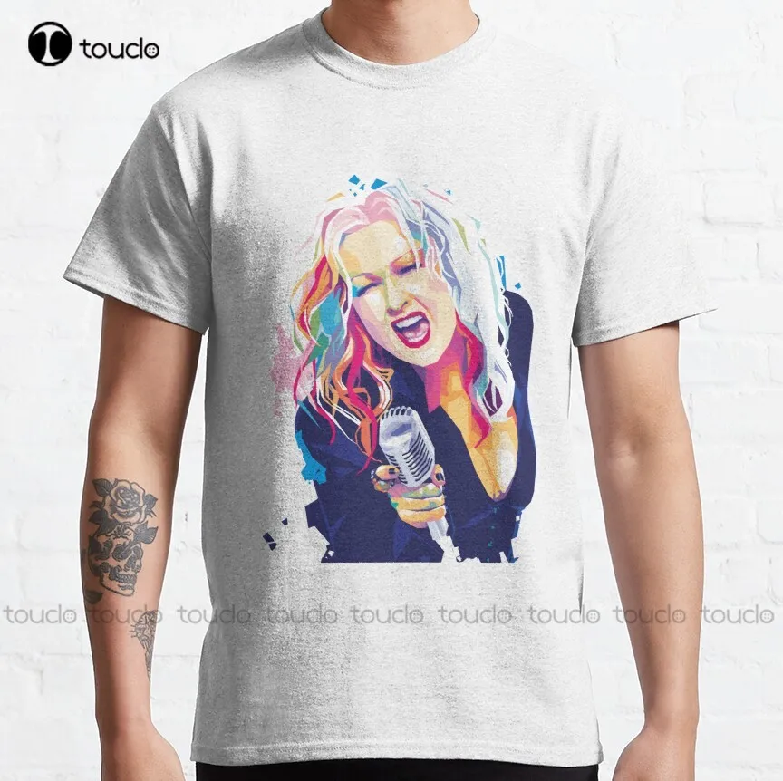 

Классическая футболка для бега Cyndi Lauper, футболки, футболки на заказ, Футболки унисекс с цифровой печатью, уличная одежда в стиле Харадзюку, Ж...