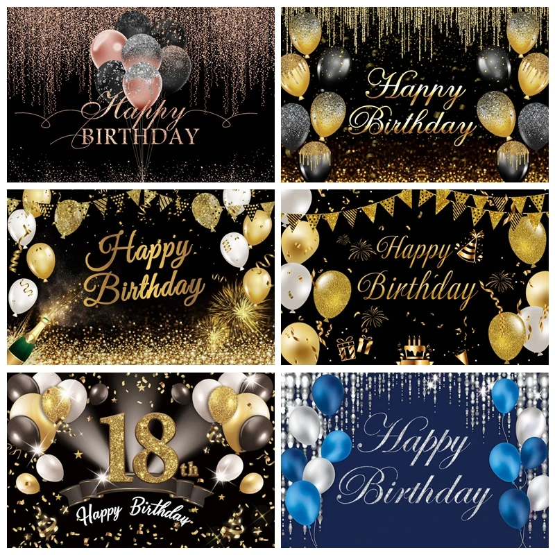 

Adult 18th 30th 60th Birthday Backdrop Balloon Spots Wedding Party Decor Photography Background Photocall Baby Photo Studio Prop