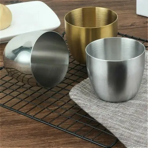 

Brushed Stainless Steel Mug Cup Beer Coffee Water Cocktail Fruit Juice