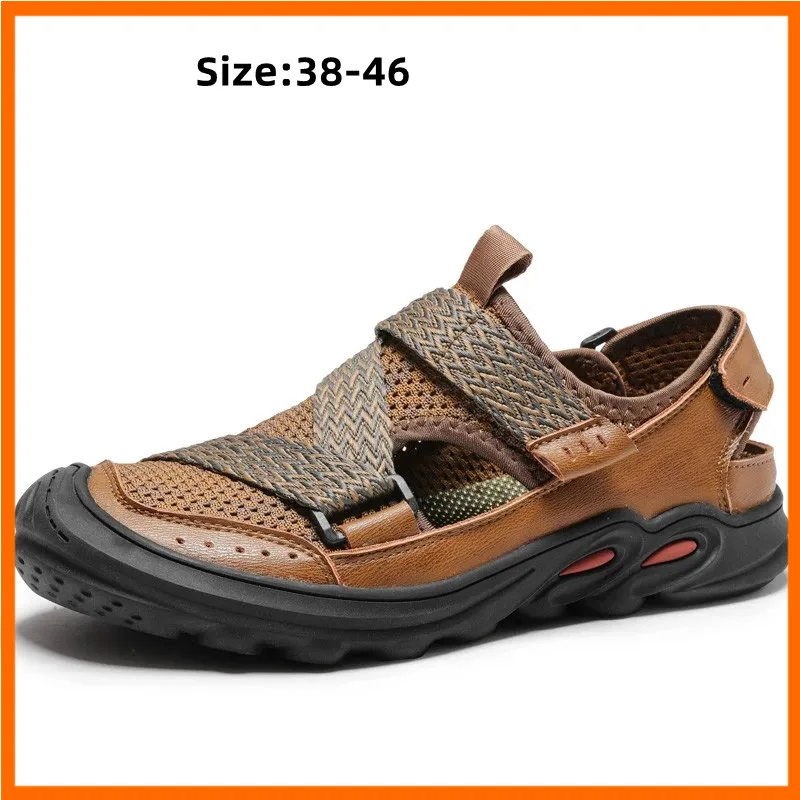 

Summer Comfortable Men Sandals High-Quality Stretch Fabric Sandals Classic Mens Soft Sandals Fashion Beach Sandals Size 38-46