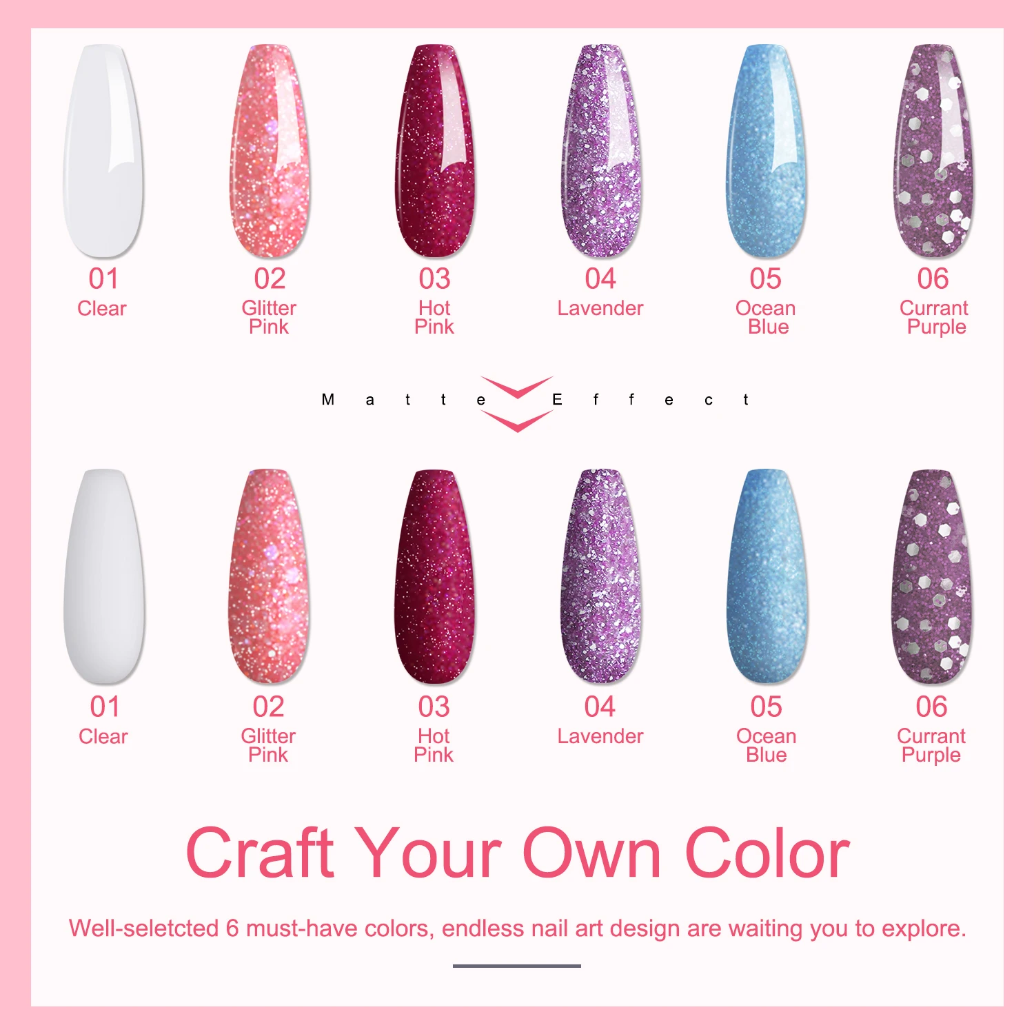 6x0 5 Унций Долговечная Пудра Для Дизайна Ногтей Набор Сухих Пудр Аэрографии