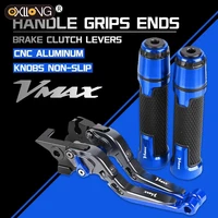 v max motorcycle cnc brake clutch levers handlebar handle hand grip ends for yamaha vmax 2009 2010 2011 2012 2013 2014 2015 2016