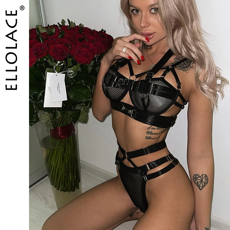 Ellolace женское белье сексуальный сетчатый в готическом стиле кружевное нижнее