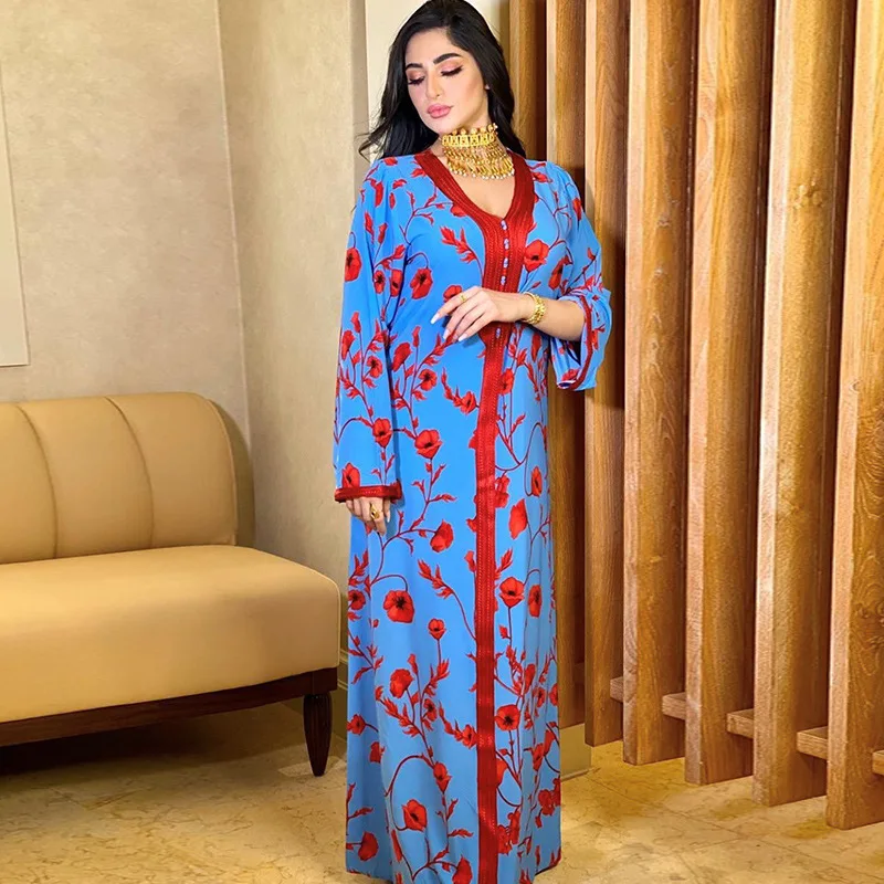 Eid Abaya Dubai Muslim Dress Turkey Islam Clothing Kaftan Moroccan Long African Dresses for Women Malaysia Elegant Evening Gowns