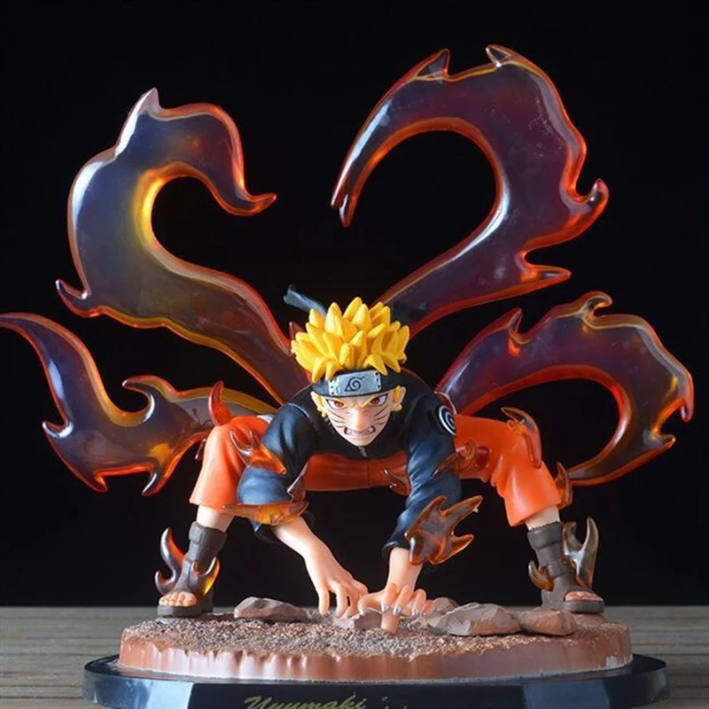 

Four Tailed Uzumaki-narutoed Action Figures Japan Anime Nine Tails Immortal Figure Collectible PVC Model Toys For Childrens Gift