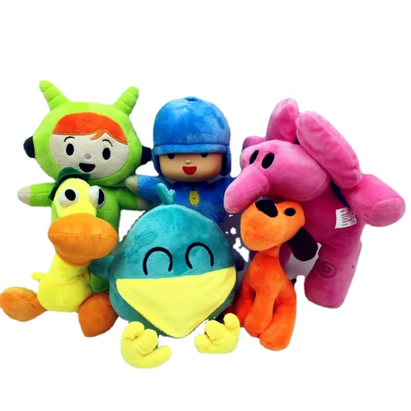 

16-30cm Kawaii Pocoyo Little P Youyou Elephant Doll Stuffed Animal Soft Doll Bird Toy Duck Elephant Plush Soft Toys for Kids